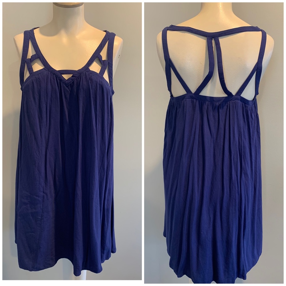 Blue cage top dress